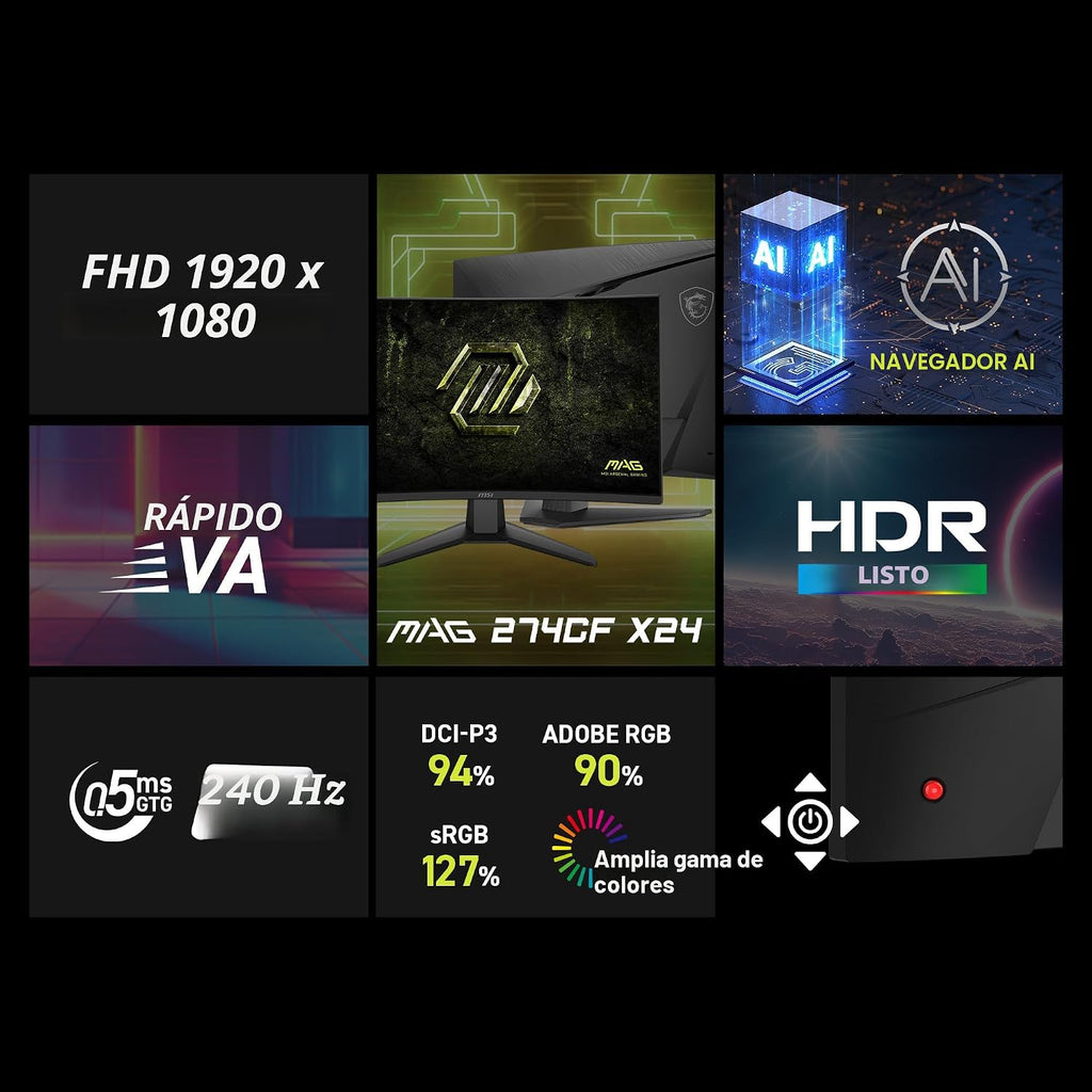 Monitor MSI MAG 274CF X24 27" 240Hz