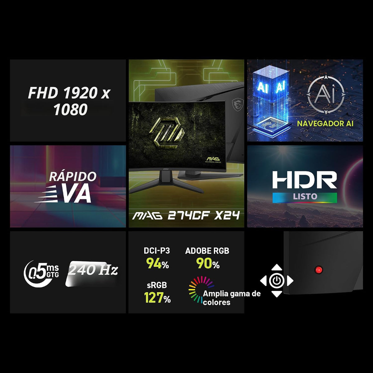 Monitor MSI MAG 274CF X24 27" 240Hz
