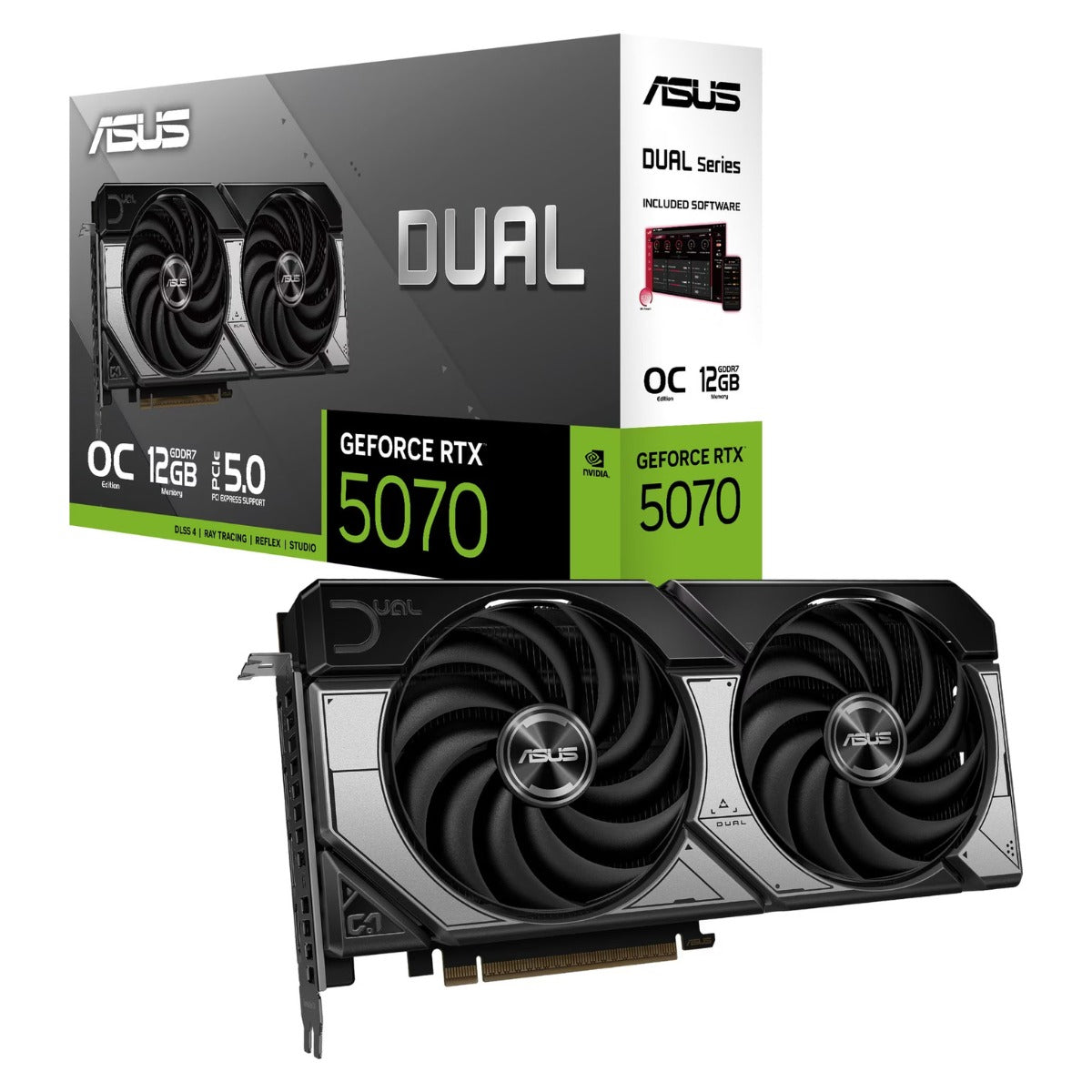 Tarjeta gráfica ASUS Dual GeForce RTX 5070 OC 12GB GDDR7 (Usada)