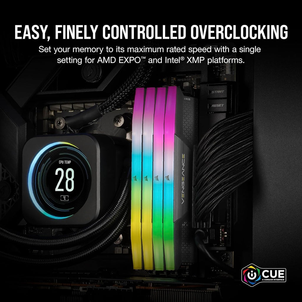 Memoria RAM Corsair Vengeance RGB 32GB (2x16GB) DDR5 6400MHz Gris – foto 5