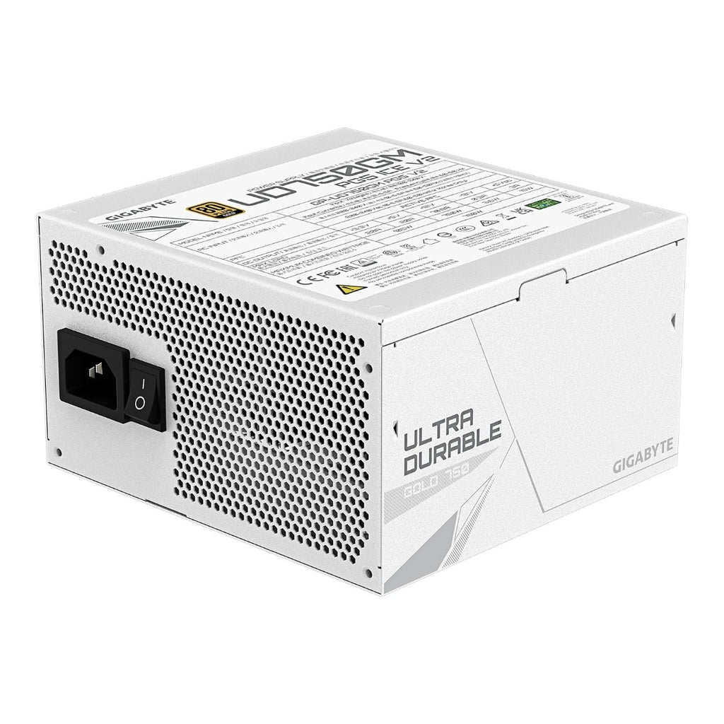 Fuente de poder GIGABYTE UD750GM PG5 V2 ICE 750W blanca